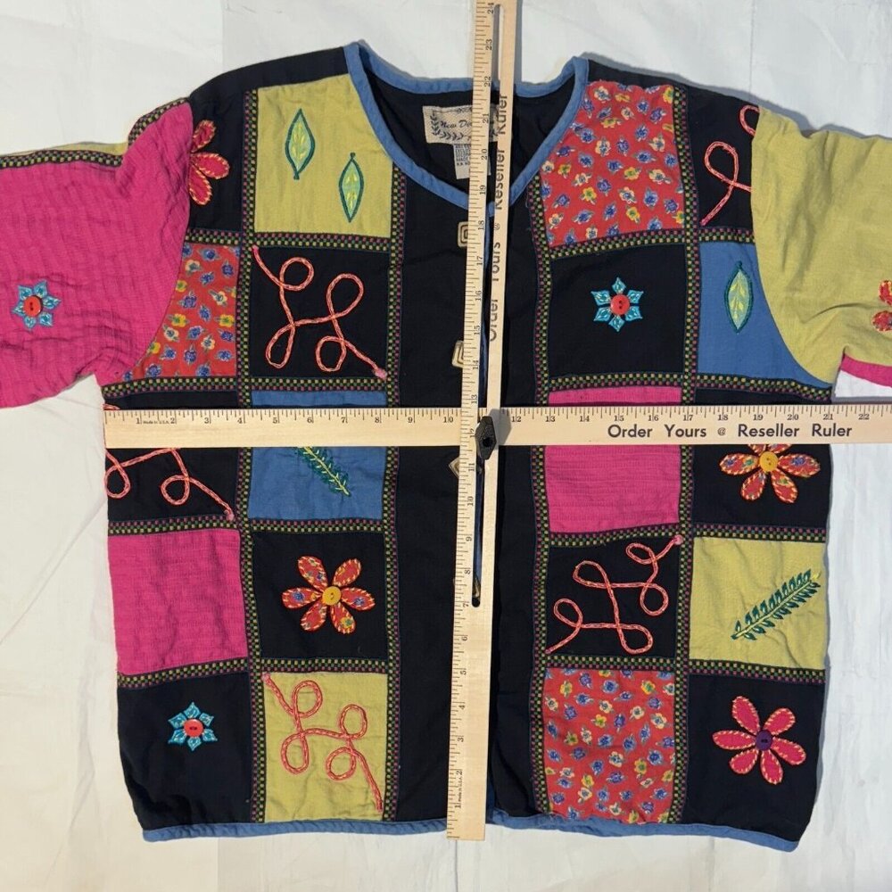 New Direction Embroidered Patchwork Jacket - M Li… - image 5